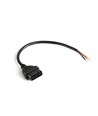 30cm stroomkabel voor LED armaturen - Zwart, 300mm kabel, max 1000W, binnenshuis