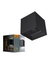 6W vierkante wandlamp met up/down licht - IP54, zwart, 2700K, verstelbare stralingshoek, incl. lichtbron