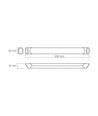 60 LED-armatuur 36W - 5000K, zwart, 230V, 4000lm