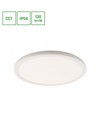 24W Nymphea Flat Duo LED plafondlamp - CCT, 130lm/W, IP54, Ø29,2cm, witte rand