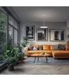 36W Nymphea Flat Duo LED plafondlamp - 130lm/W, IP54, Ø40cm, CCT, witte rand, incl. lichtbron