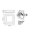 15W Vika LED bulkhead - IP65, 5000K, 190x190mm, wit, wand/plafondlamp