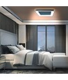 72W dimbare LED plafondlamp - 45x45cm, 2700-6000K, zwarte rand, incl. afstandsbediening, IP20 binnen