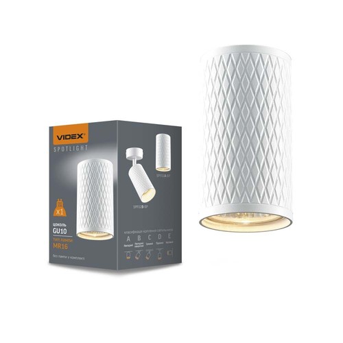 GU10 opbouwspot - Wit, rond, IP20, zonder lichtbron