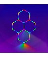 Hexagon RGBIC 4 panelen complete set 64W - Incl. bluetooth controller en voeding