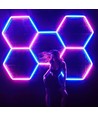 Hexagon RGBIC 4 panelen complete set 64W - Incl. bluetooth controller en voeding