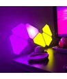 10 st. Hexagon Tri Panels - Wandlamp, RGBIC, afstandsbediening, app-bediening