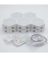 10 stuks RGBIC Hexagon Wandlampen - Set