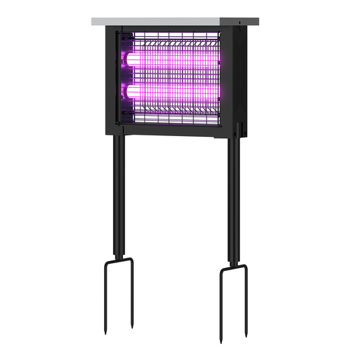 Zonne-energie insectenlamp - Zwart, IP65, 10W, dekt tot 60m2