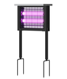 Zonnepaneel insectenlamp - Zwart, IP65, 20W, dekt tot 120m2