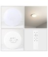 39W CCT plafondlamp met RGBIC backlight - Ø30cm, Tuya, incl. afstandsbediening