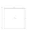 Inbouwframe voor 60x60 LED-paneel - Geleverd als geheel, past op Troldtekt zonder aanpassing, witte rand