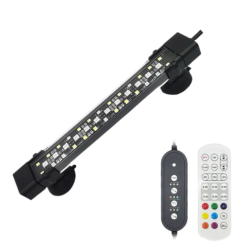 20 cm aquariumarmatuur - 8W LED, RGB+NW, IP68