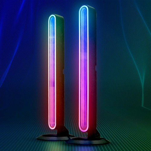 2 stuks RGBIC oneindige omgevingslichtbalk - 28cm, Bluetooth, 5W