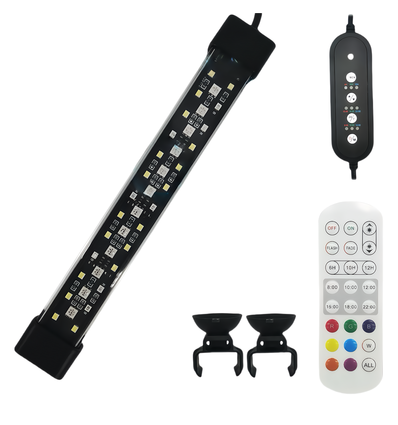 30 cm aquariumarmatuur - 10W LED, RGB+NW, IP68