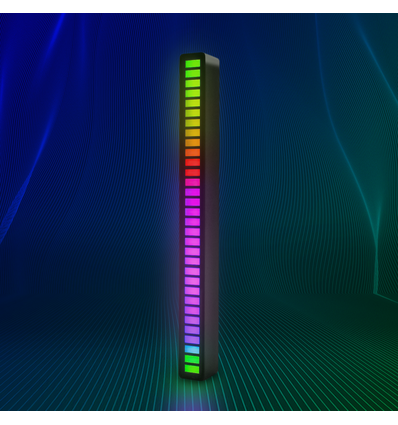 RGBIC muziek sync bureaulamp - 18cm, ingeb. batterij, Bluetooth