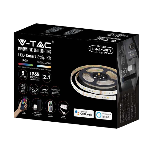 90 LED Strip Set - IP65 Stripverlichting, compatibel met Alexa, Google Home, RGB+3in1, EU-stekker