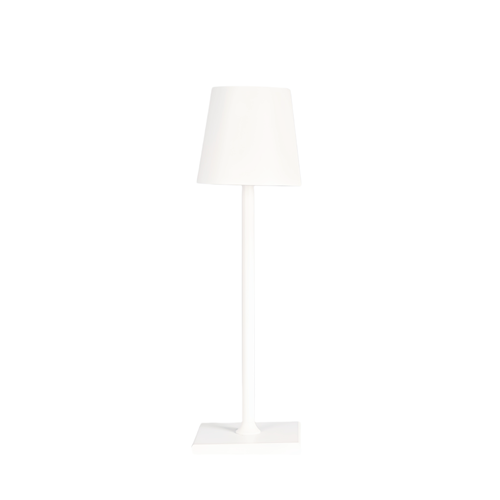Oplaadbare LED mini tafellamp - Wit, 24cm, touch dimbaar, IP54