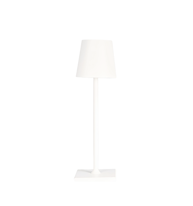 Oplaadbare LED mini tafellamp - Wit, 24cm, touch dimbaar, IP54