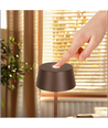 Oplaadbare LED tafellamp - Bruin, touch dimbaar, IP54