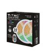 10m 4,8W/m RGB strip set - 12V DC, IP20, incl. afstandsbediening en voeding (2x5m)