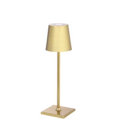 Oplaadbare LED mini tafellamp - Goud, touch dimbaar, IP54