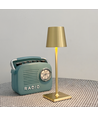 Oplaadbare LED mini tafellamp - Goud, touch dimbaar, IP54