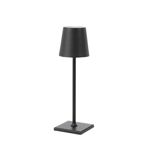 Oplaadbare LED tafellamp - Zwart, touch dimbaar, IP54