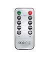 LED stompkaarsen, 3 stuks, Ø7,5cm, bewegende vlam, wit - Incl. afstandsbediening en timer, 10/13/15cm hoog, echte was