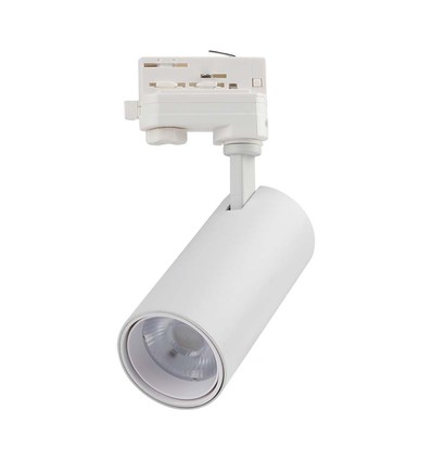 30W 3-fase CCT railspot, RA90 - 3-in-1 kleurwissel, wit, COB LED