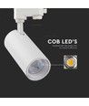 30W 3-fase CCT railspot, RA90 - 3-in-1 kleurwissel, wit, COB LED