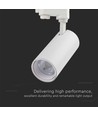 30W 3-fase CCT railspot, RA90 - 3-in-1 kleurwissel, wit, COB LED