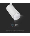 30W 3-fase CCT railspot, RA90 - 3-in-1 kleurwissel, wit, COB LED
