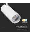 VT-47050 railspot 40W - COB LED, 3in1, wit huis, witte reflector, witte achterkap