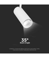 VT-47050 railspot 40W - COB LED, 3in1, wit huis, witte reflector, witte achterkap