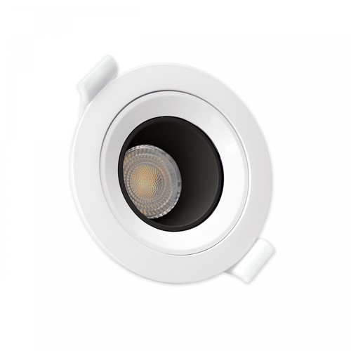 GU10 Fiale Core Deep inbouwspot - Zwart, rond, kantelbaar, low glare, zonder lichtbron