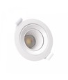GU10 verdiepte inbouwspot - Zonder lichtbron en fitting, Gat: 7,5 cm, wit, rond, lage verblinding