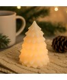 LED kerstboomlicht, knipperend vlam effect, wit - Hoogte 9,5 cm, Ø7 cm, echte was