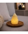 LED kerstboomlicht, knipperend vlam effect, wit - Hoogte 9 cm, Ø6,5 cm, echte was