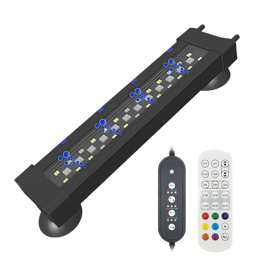 30 cm aquariumarmatuur - 10W, kan worden gebruikt met luchtpomp, RGB+NW, IP68