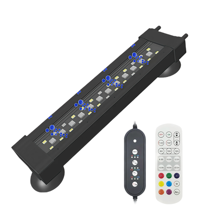 30 cm aquariumarmatuur - 10W, kan worden gebruikt met luchtpomp, RGB+NW, IP68
