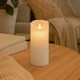 LED XL kaars 22,5cm, vlam-effect, wit - Ø10cm