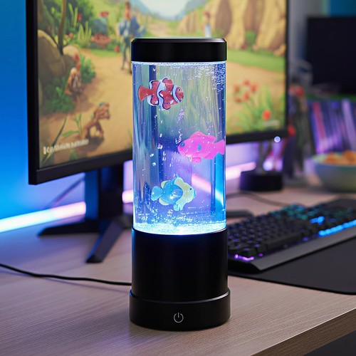 Vissenlamp RGB 30 cm hoog - Ø11 cm, perfect voor kinderen en jong van geest