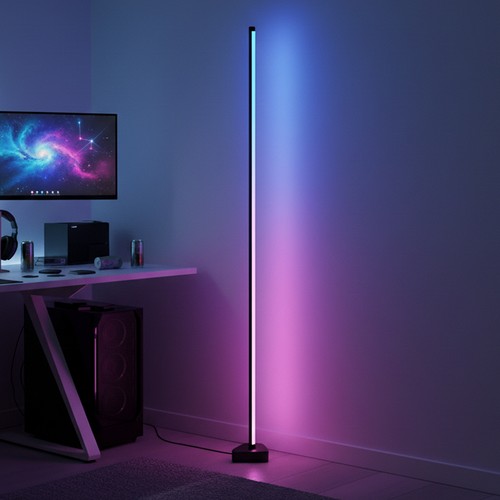 Hoeklamp 146 cm - RGBIC kleuren + warm wit, app en afstandsbediening