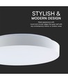 60W Designer LED plafondlamp met afstandsbediening - Ø49,5cm, dimbaar, 4000K, witte kap