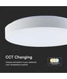 60W Designer LED plafondlamp met afstandsbediening - Ø49,5cm, dimbaar, 4000K, witte kap