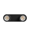 Plafondlamp met 2 spots, GU10 - Zwart, IP20 binnen, zonder lichtbron