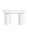 Plafondlamp met 2 spots, GU10 - Wit, IP20 binnen, zonder lichtbron
