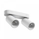 Plafondlamp met 2 spots, GU10 - Wit, IP20 binnen, zonder lichtbron