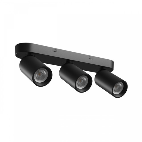 Plafondlamp met 3 spots, GU10 - Zwart, IP20 binnen, zonder lichtbron